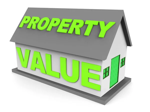 Home Value Report House Demonstrates Pricing Property For Mortga — Stock Photo, Image