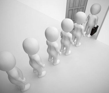Job queue for interview and work shows Employment and profession clipart