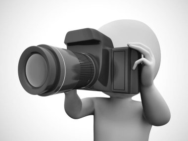 Dslr fotoğraf makinesi ve profesyonel ekipmanlarla fotoğraf çekimi