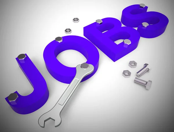 Icône concept emplois signifie une carrière ou un poste dans l'emploi - 3d — Photo