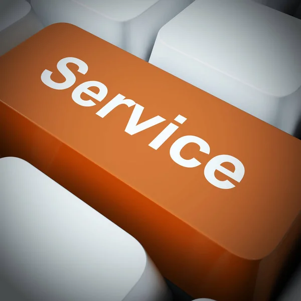 El icono de concepto de servicio o servicios muestra asesoramiento o ayuda de asistencia —  Fotos de Stock