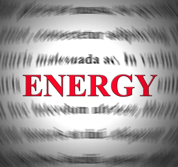 Energiekonzept-Ikone zeigt Begeisterung für Förderung - — Stockfoto