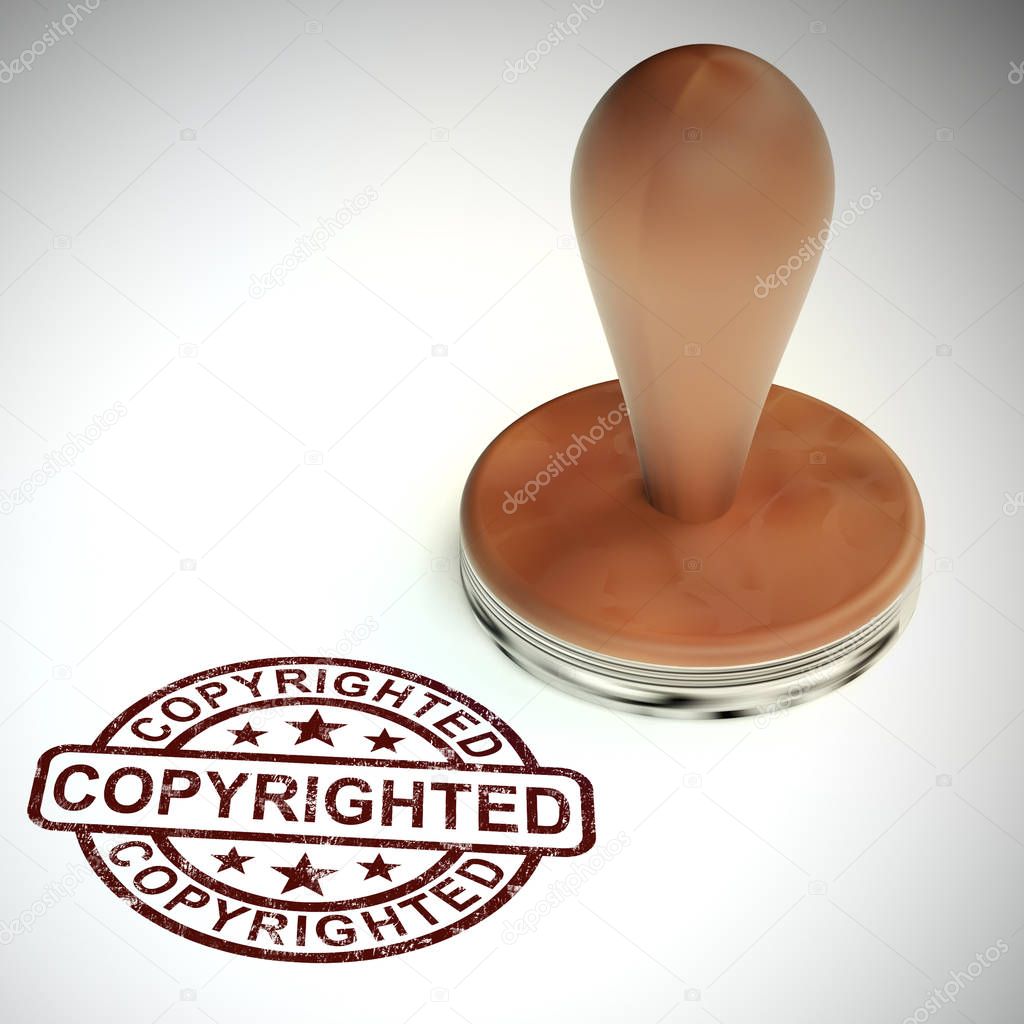 Copyrighted icon concept means protected and trademark property 