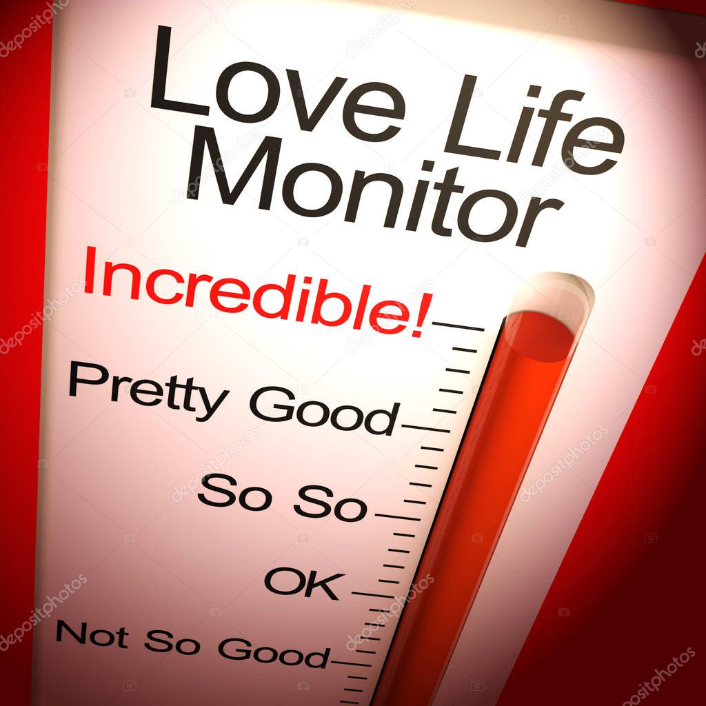 Love life monitor incredible means intimate sex life - 3d illust