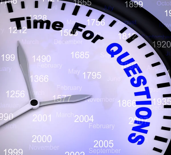 Time for questions concept icon to show help and advice - 3d ill — Stock Photo, Image
