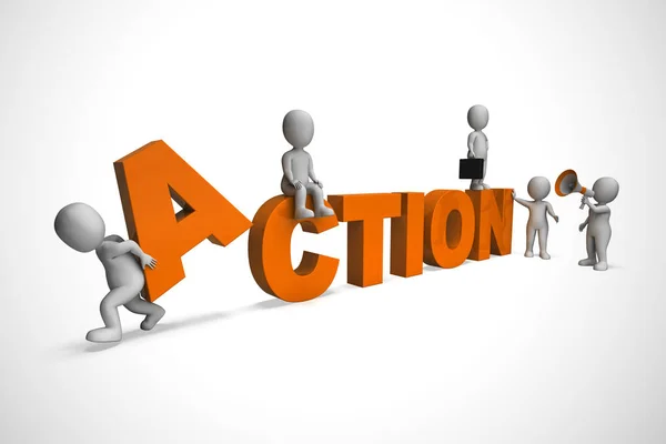 Icono de concepto de acción que significa motivación y urgencia para moverse —  Fotos de Stock