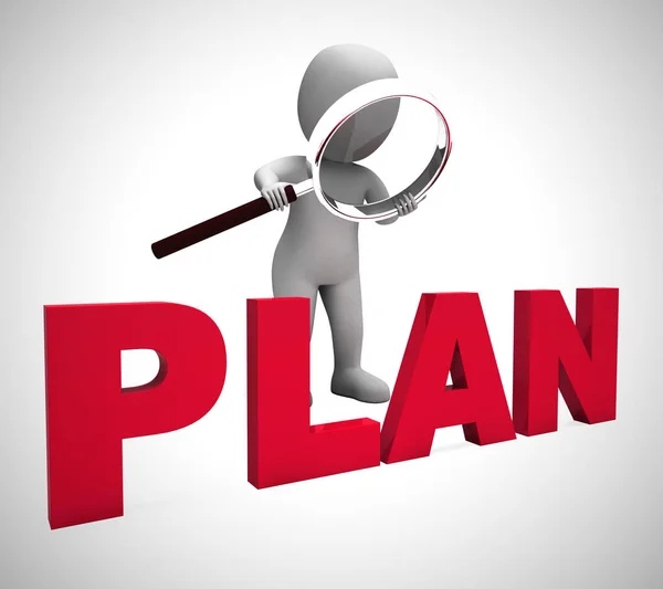 Icono de concepto de plan significa la preparación y organización de un proyecto — Foto de Stock