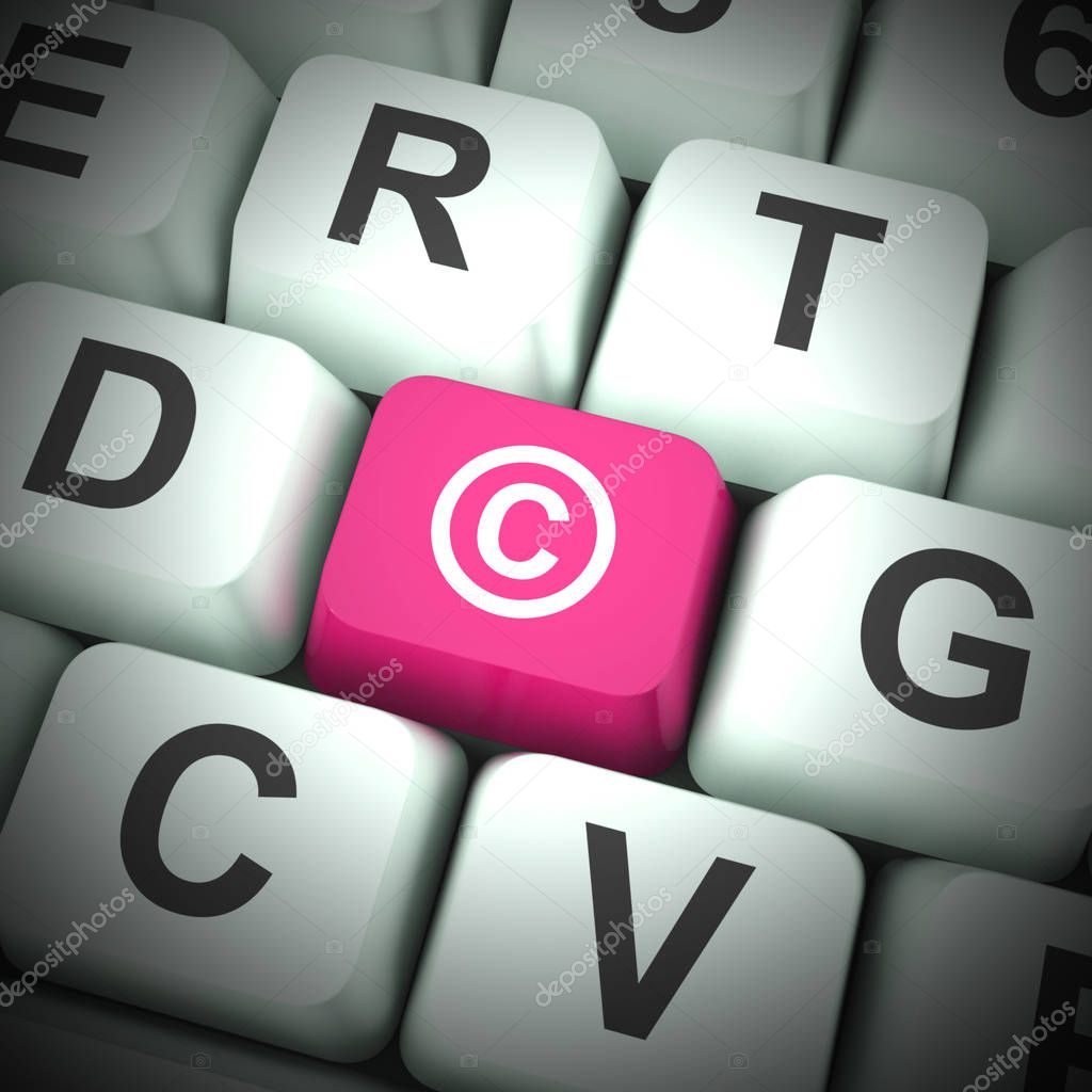 Copyrighted icon concept means protected and trademark property 