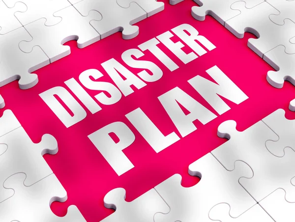 Disaster recovery plan concept mitigating risks and planning ahe — Stock Photo, Image