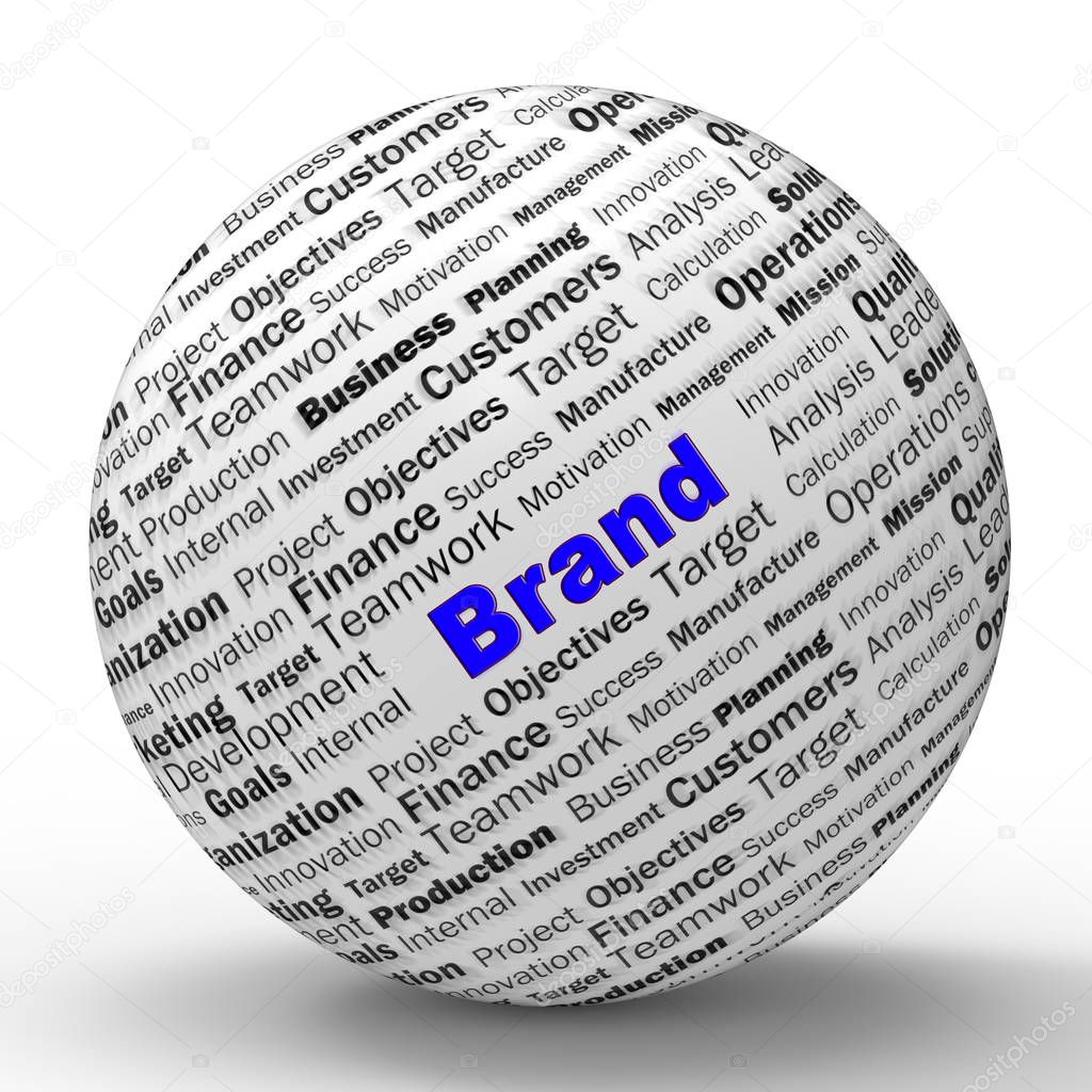 Brand identity shows using a trademark for company recognition -
