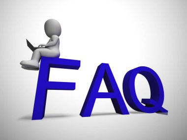 Faq symbol icon means answering questions to help support users  clipart