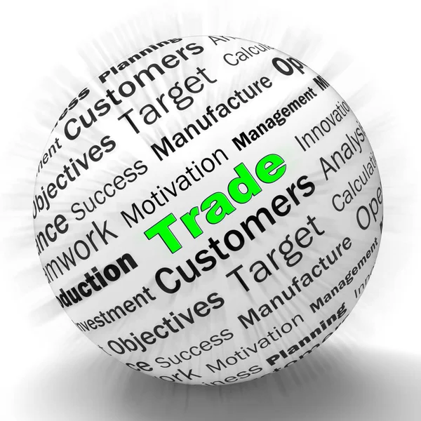 Conceito de comércio e comércio ícone significa negócios comerciais busine — Fotografia de Stock