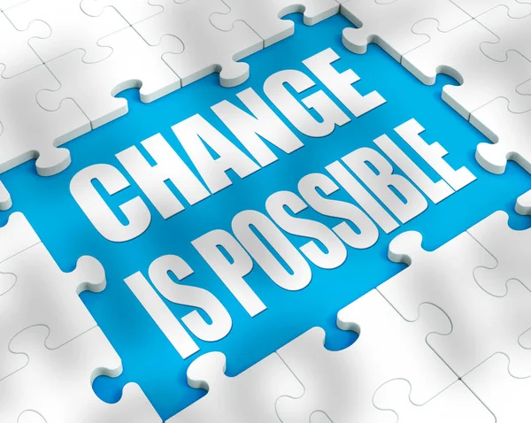 Change is possible concept means thinking positive with new habi — Stock Photo, Image