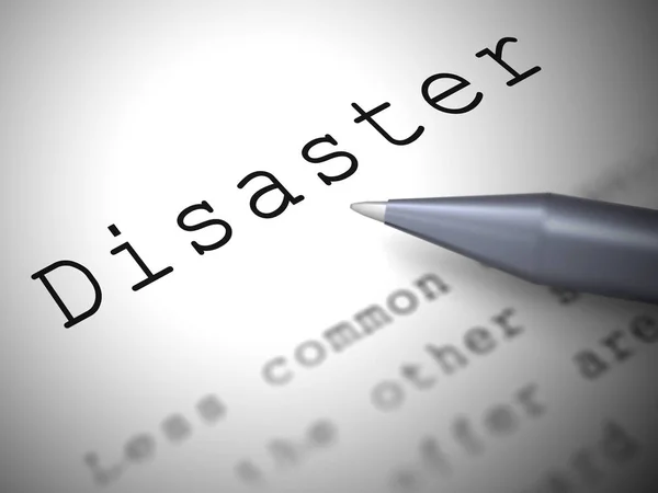 Disaster concept icon means disappointment mishaps - 3d illustra — Stock Photo, Image