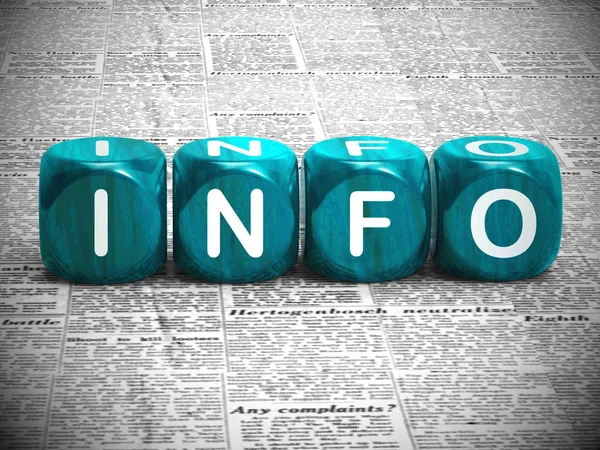 Icona del concetto di informazione significa informazioni o dati e intelligenza - 3 — Foto Stock