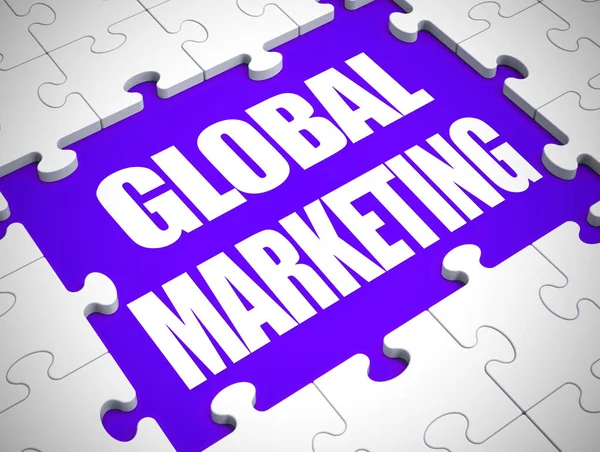 Global Marketing concept icon means International advertising an — Stock Photo, Image