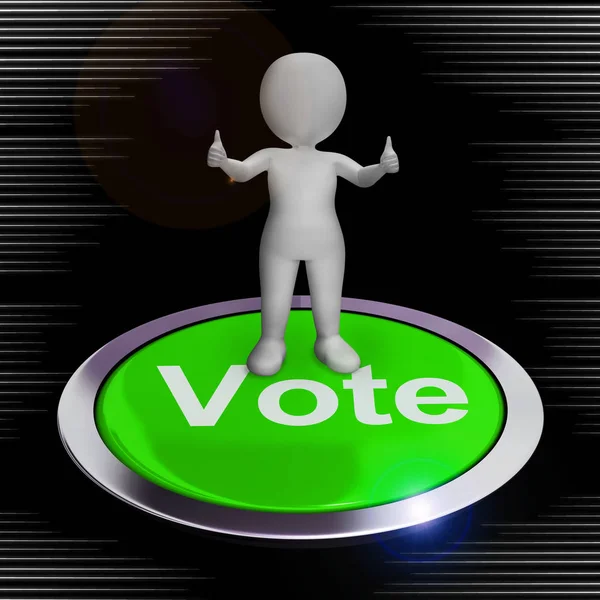 Vote concept icon means casting a choice in an election - 3d ill — Stock Photo, Image