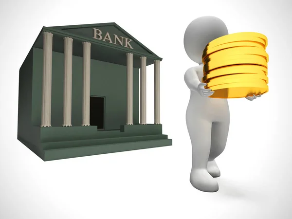 金融机构的银行服务显示投资 — 图库照片