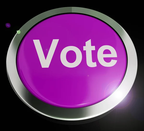 Ikona koncepcji głosowania oznacza rzucanie wyboru w wyborach-3D chory — Zdjęcie stockowe