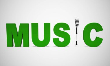 Müzik kavramı simgesi şarkı veya şarkı sözleri veya dijital multimedya anlamına gelir