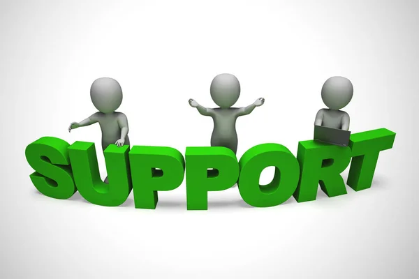 Customer support concept icon means assisting and helping custom — Stock Photo, Image