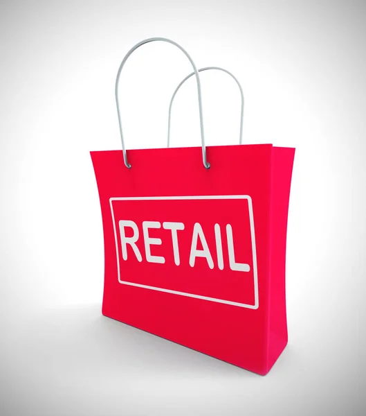 Kiskereskedelmi bevásárló táska jelentése árut eladó vagy ellátási outle — Stock Fotó