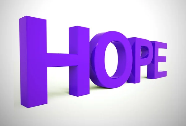 Hope concept icon bedeutet wünschen oder wünschen und antizipieren - 3d il — Stockfoto