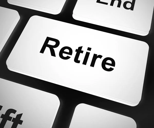 Retire concept icon means retirement having a pension at old age — Stock Photo, Image