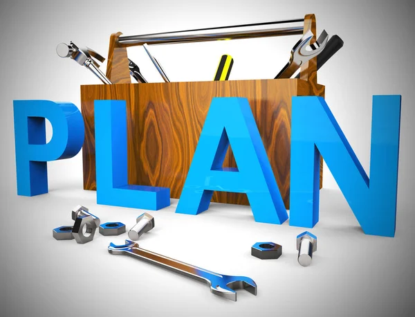 Plan concept icon means preparation and organisation of a projec — Stock Photo, Image