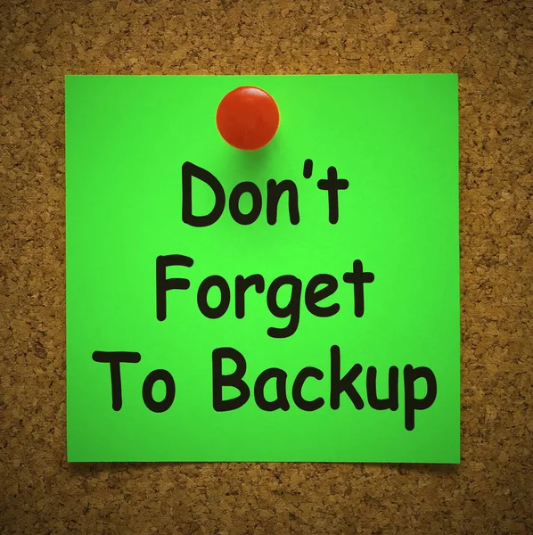 Ícone de conceito de backup de dados mostra a importância de um plano de backup — Fotografia de Stock