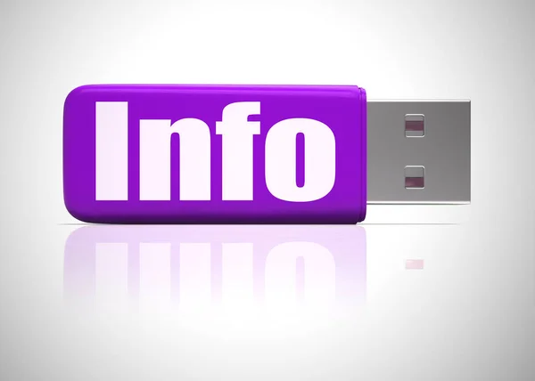 Icono de concepto de información significa información o datos e inteligencia - 3 — Foto de Stock