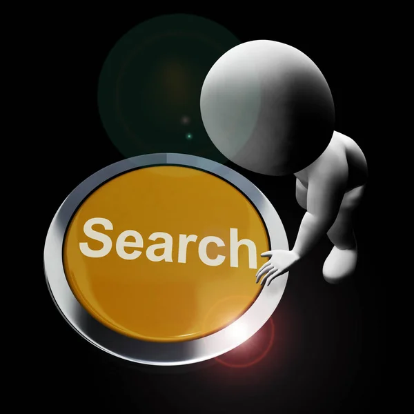 Search online for important information or investigate a topic - — Stock Photo, Image