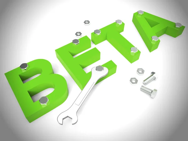 Beta version concept icon used for demos or test software - 3d i — Stock Photo, Image