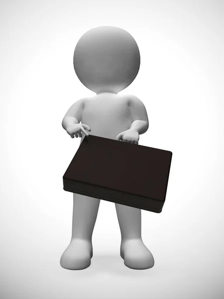 Ο επιχειρηματίας με χαρακτήρα χαρτοφύλακα απεικονίζει έναν επιχειρηματία ή — Φωτογραφία Αρχείου