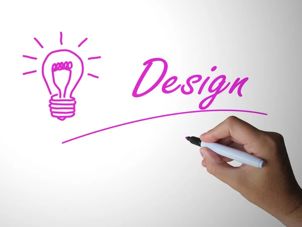 Ícone de conceito de design significa rascunho criativo ou mockup - 3d illustra — Fotografia de Stock