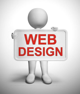 Web tasarımı bir internet web sitesi veya program yapma anlamına gelir - 3d illu