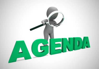 İş gündemi kavramı simgesi anlamı zaman çizelgesi veya p için zamanlama