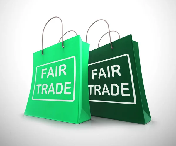 公平贸易概念图标意味着与供应商的公平交易 - — 图库照片