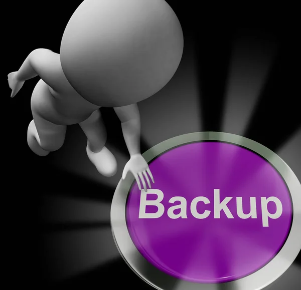 Back-up data concept icoon toont het belang van een back-up plan — Stockfoto