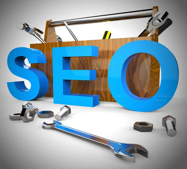 Icono de concepto SEO significa optimización de motores de búsqueda para el sitio web tr — Foto de Stock