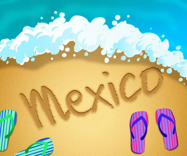 Mexicaanse strand kust die toerisme en vakanties in Mexico — Stockfoto