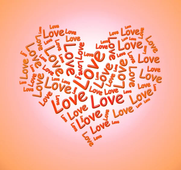 Ícone de conceito de amor significa que eu adoro você e eu sou seu - ilustração 3d — Fotografia de Stock