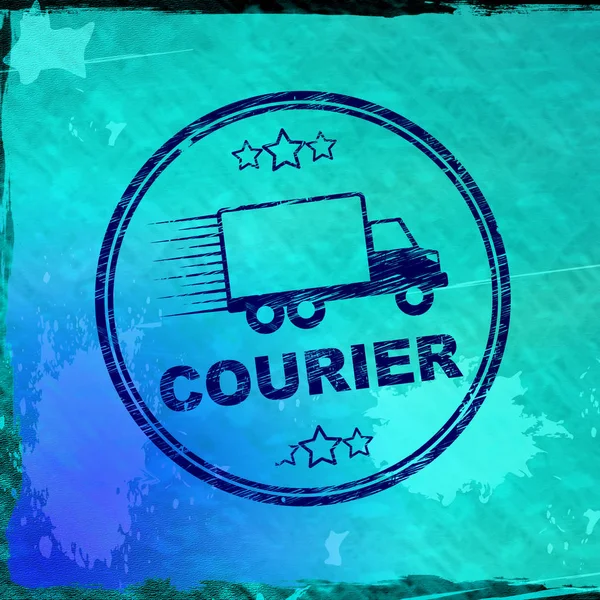 Courier service concept icoon betekent verzending Express levering-3 — Stockfoto