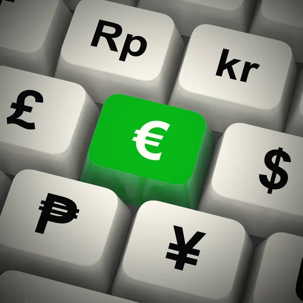 Euro sign concept icon means lots of funds or savings - 3d illus — Stock Photo, Image