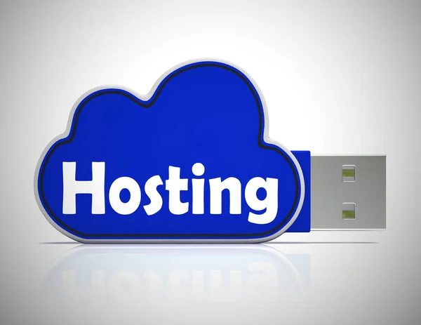 Hosting Concepts icon means web host or internet site - 3d illus — Stock Photo, Image