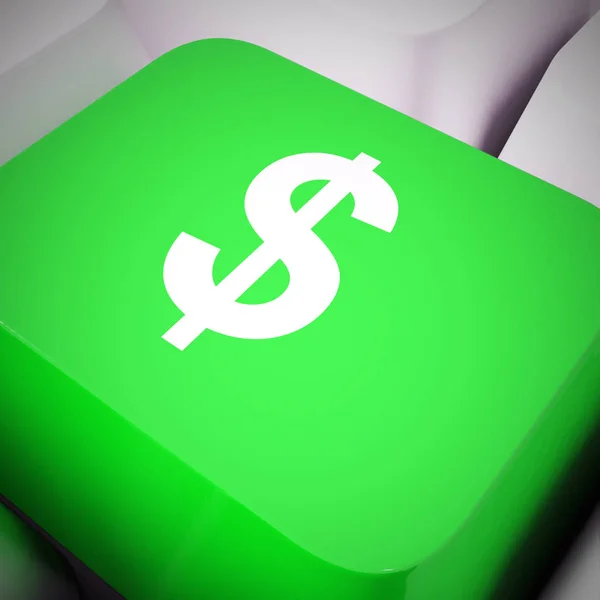 Dollar sign concept icon means lots of funds or savings - 3d ill — Stock Photo, Image