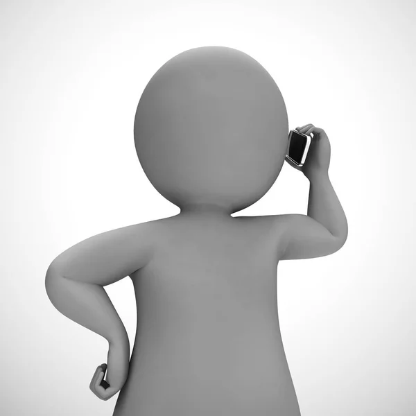 Parler sur un téléphone mobile ou un appareil cellulaire pour les entreprises ou per — Photo