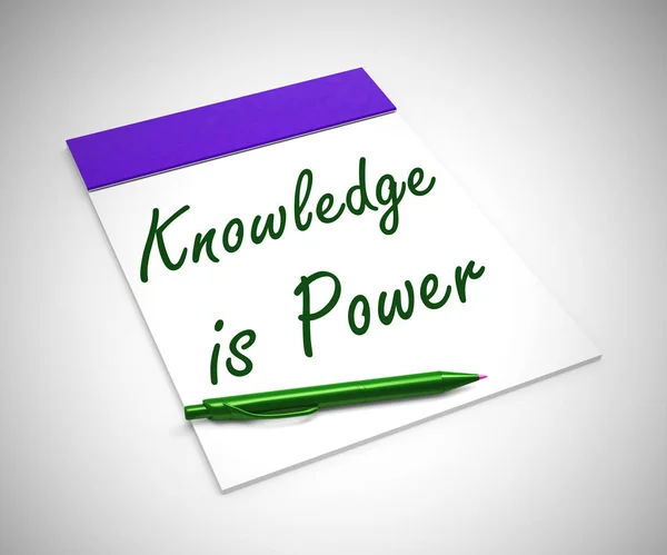 Knowledge is power concept icon mean information or data - 3d il — Stock Photo, Image