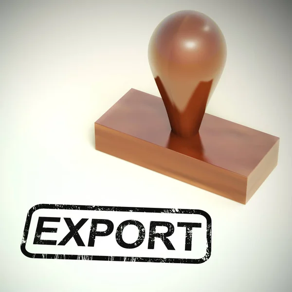 Export-Konzept-Symbol zeigt den Export von Waren und Produkten - — Stockfoto