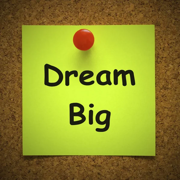 Dream big message means daydreaming about the future - 3d illust — Stock Photo, Image